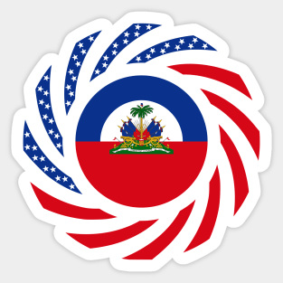 Haitian American Multinational Patriot Flag Sticker